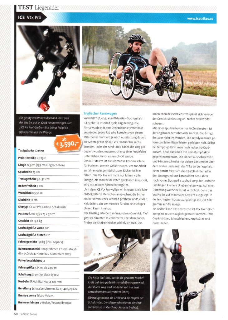 Testbericht ICE VTX Fahrrad News März 2014