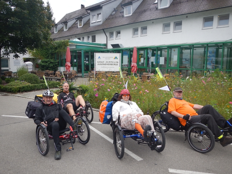Abfahrt an der Jugendherberge Friedrichshafen