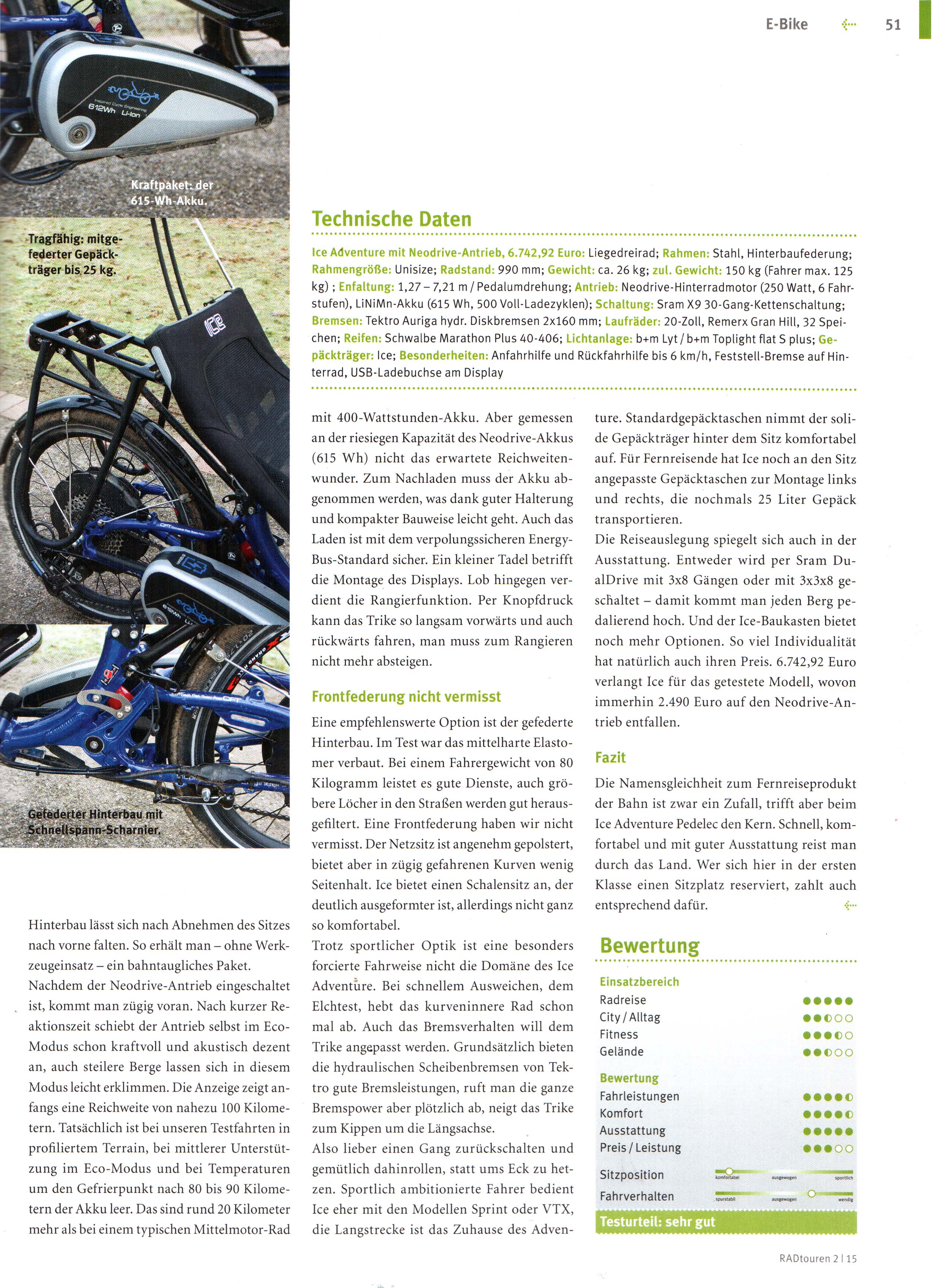 ICE Adventure mit Neodrives im Test- Radtouren 2/2015