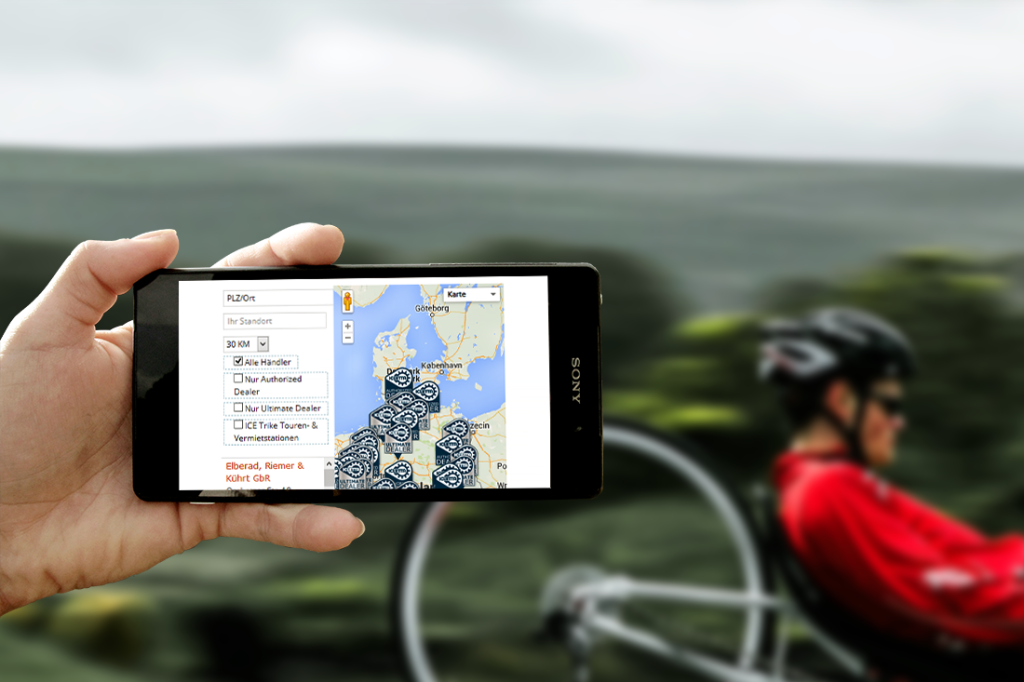 Der neue Fachhändlerbereich mit google maps Funktion