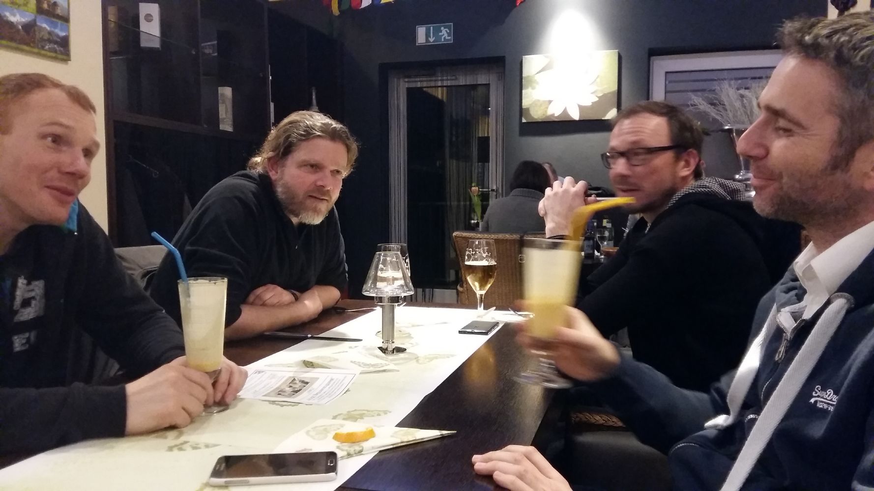 Rainer Hovemann und Lars Bode von Traix Cycles, Christoph Garsche von Chris Bikes, Bad Hersfeld und Knut Matthes von Propheus