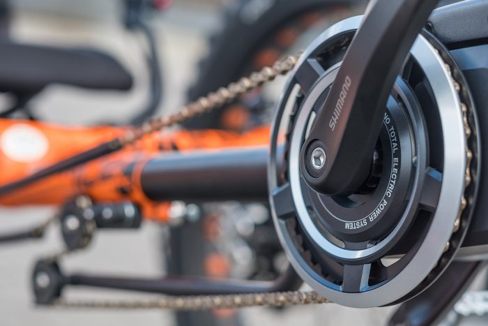 Das ICE Full Fat Liegedreirad mit Shimano Steps E-Antrieb