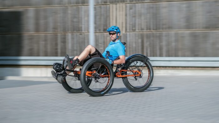 Das ICE Full Fat Liegedreirad mit Shimano Steps E-Antrieb
