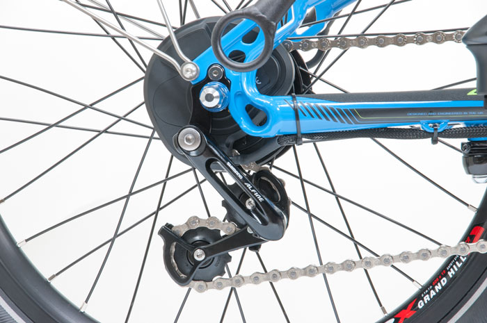 Die Shimano Alfine DI 2 Schaltnabe am ICE Adventure Liegerad