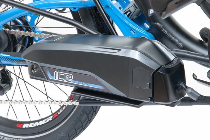 Der 504Wh Akku am ICE Adventure Liegerad
