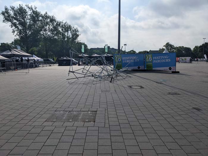 Sturmschäden auf der VELO Hamburg 2022